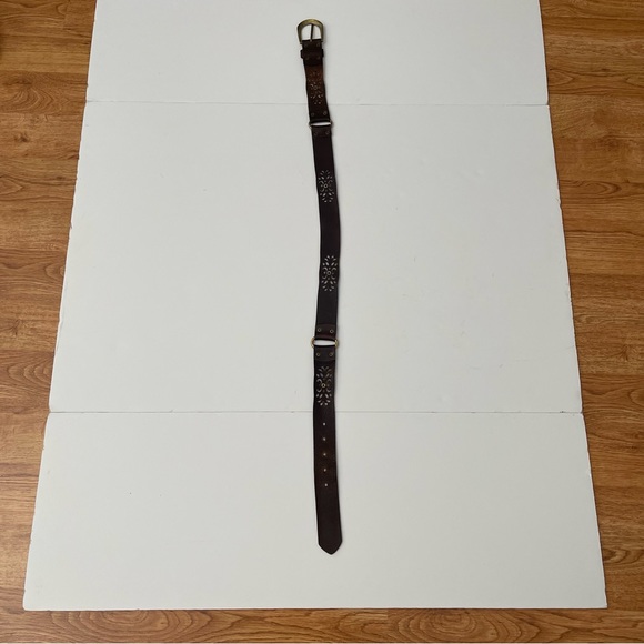 Linea Pelle Leather Belt with Turquoise Sz OS - Picture 9 of 9